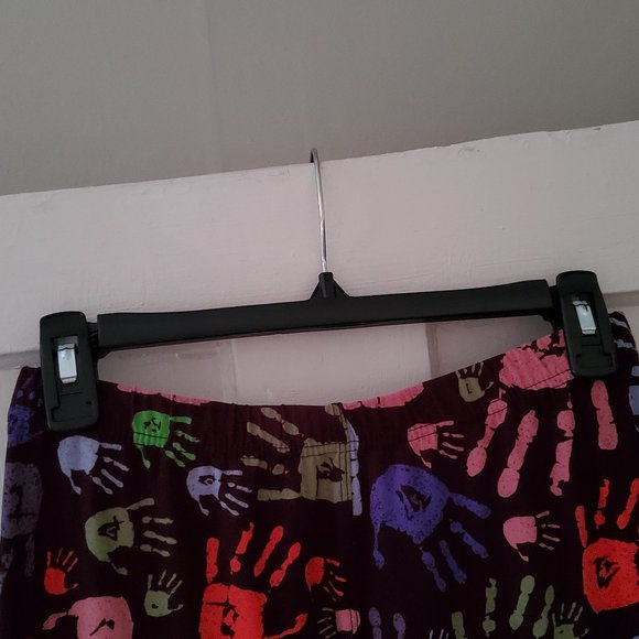 Buttery Soft Colorful Hand Print High Waist Leggings - Picture 8 of 9